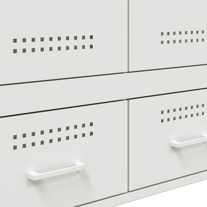 Hoge kast 68x39x101,5 cm koudgewalst staal wit