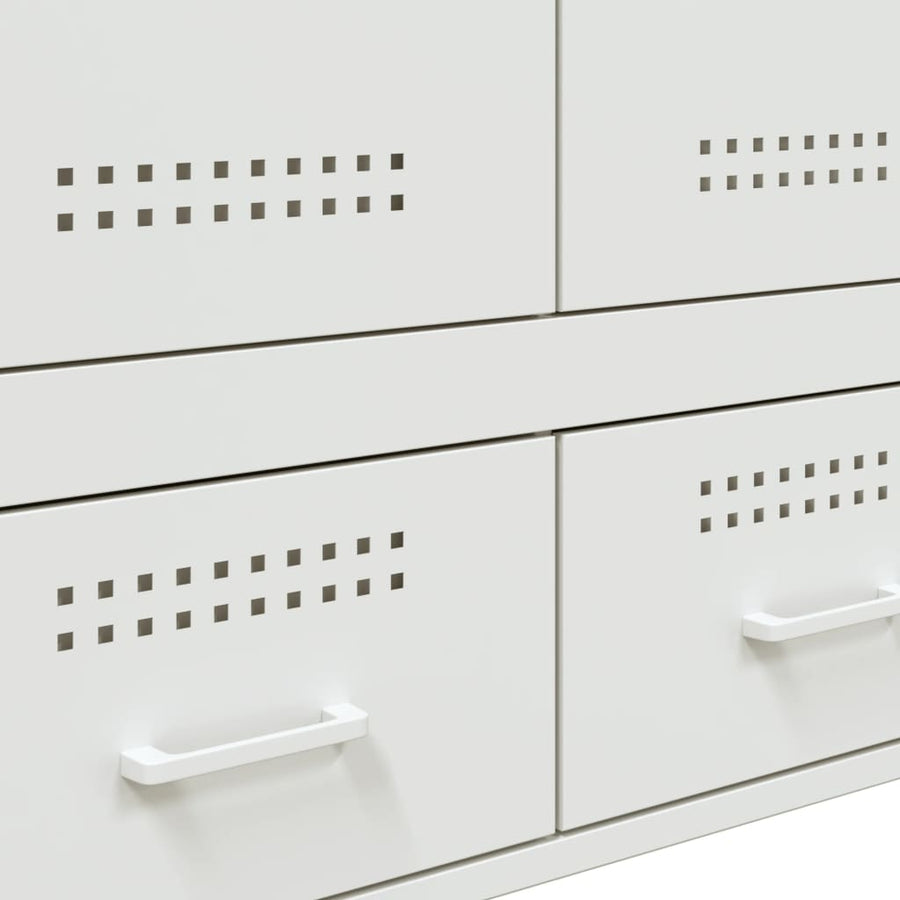 Hoge kast 68x39x101,5 cm koudgewalst staal wit