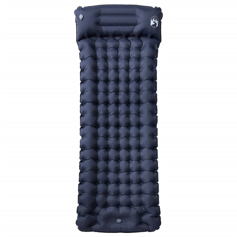 Kampeermatras Met Kussen Zelfopblazend Grijs