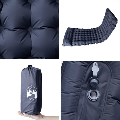 Kampeermatras Met Kussen Zelfopblazend Grijs