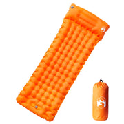 Kampeermatras zelfopblazend 1-persoons oranje 200x75x10.5 cm