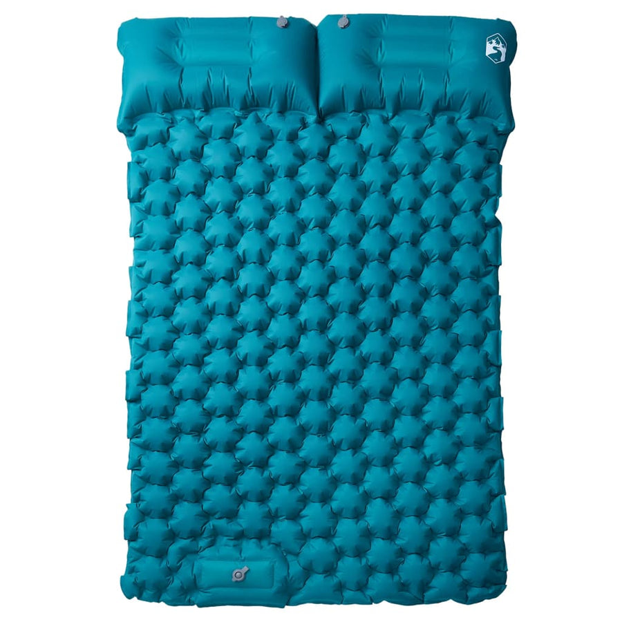 Kampeermatras met kussens zelfopblazend 2-persoons blauw