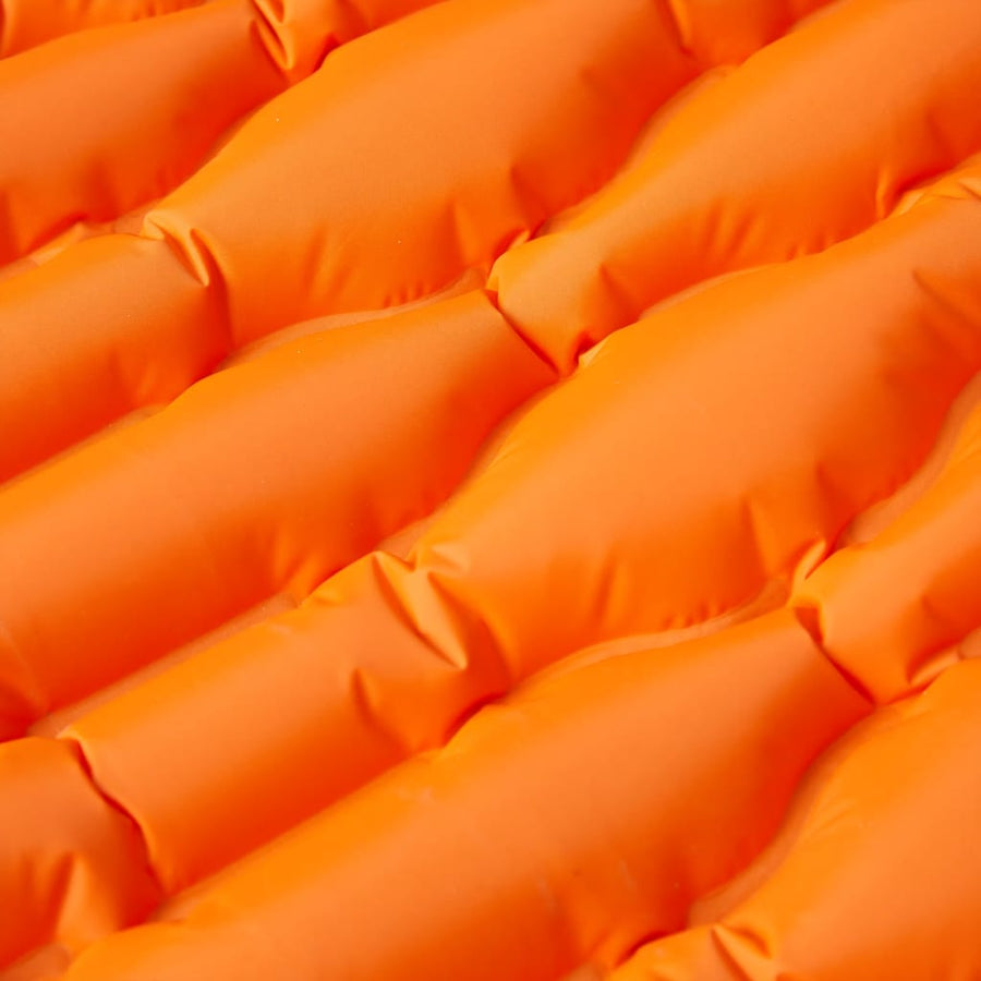 Kampeermatras Met Kussen Zelfopblazend 1-Persoons Oranje