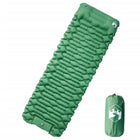 Self-inflating camping mattress with pillow 1-person green
