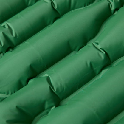 Kampeermatras met geïntegreerd kussen zelfopblazend groen