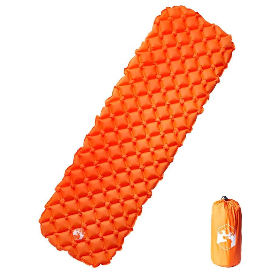 Kampeermatras opblaasbaar 190x58x6 cm oranje