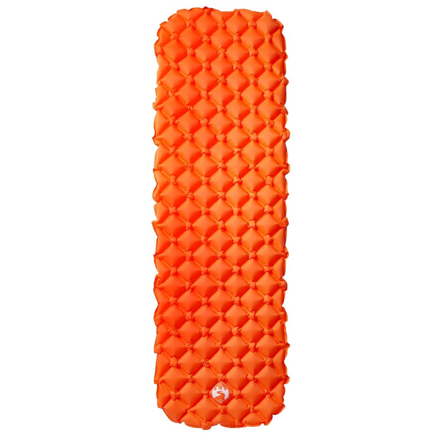 Kampeermatras opblaasbaar 190x58x6 cm oranje