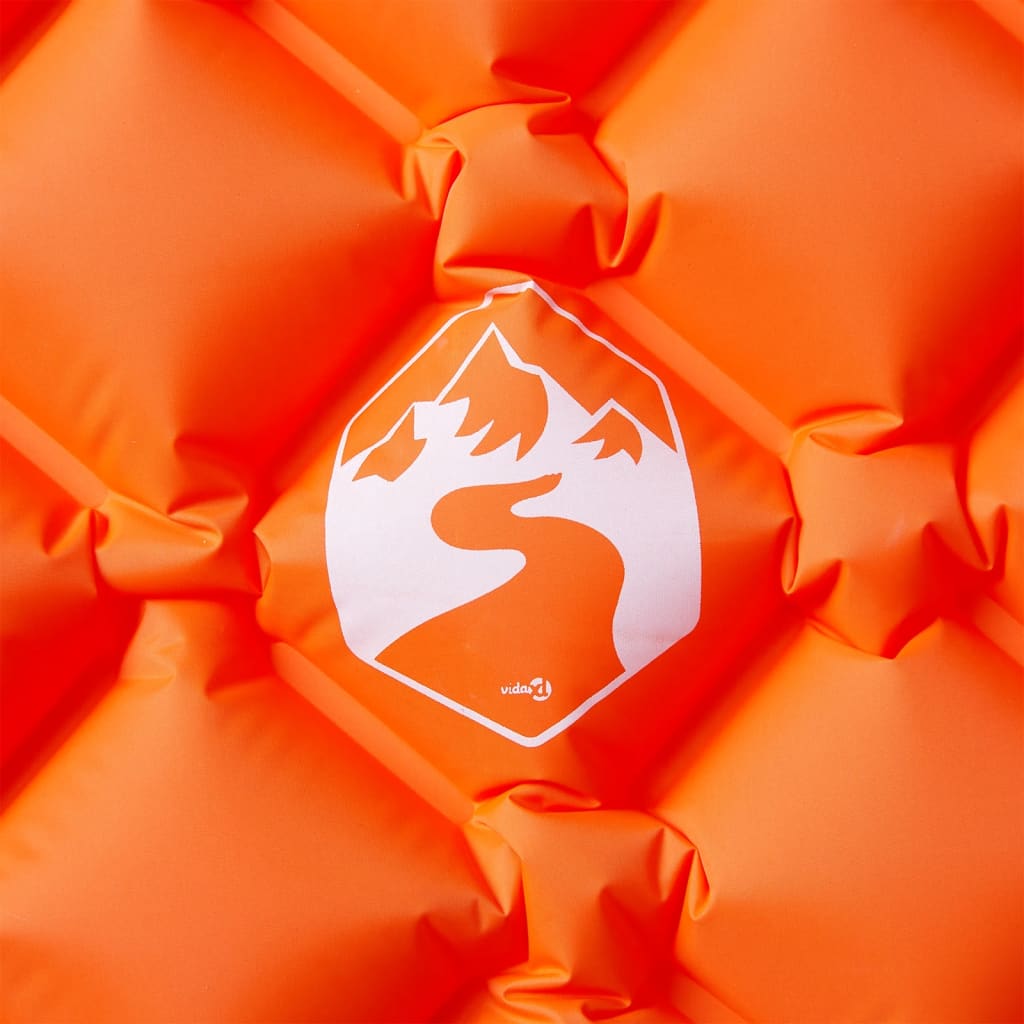 Kampeermatras opblaasbaar 190x58x6 cm oranje