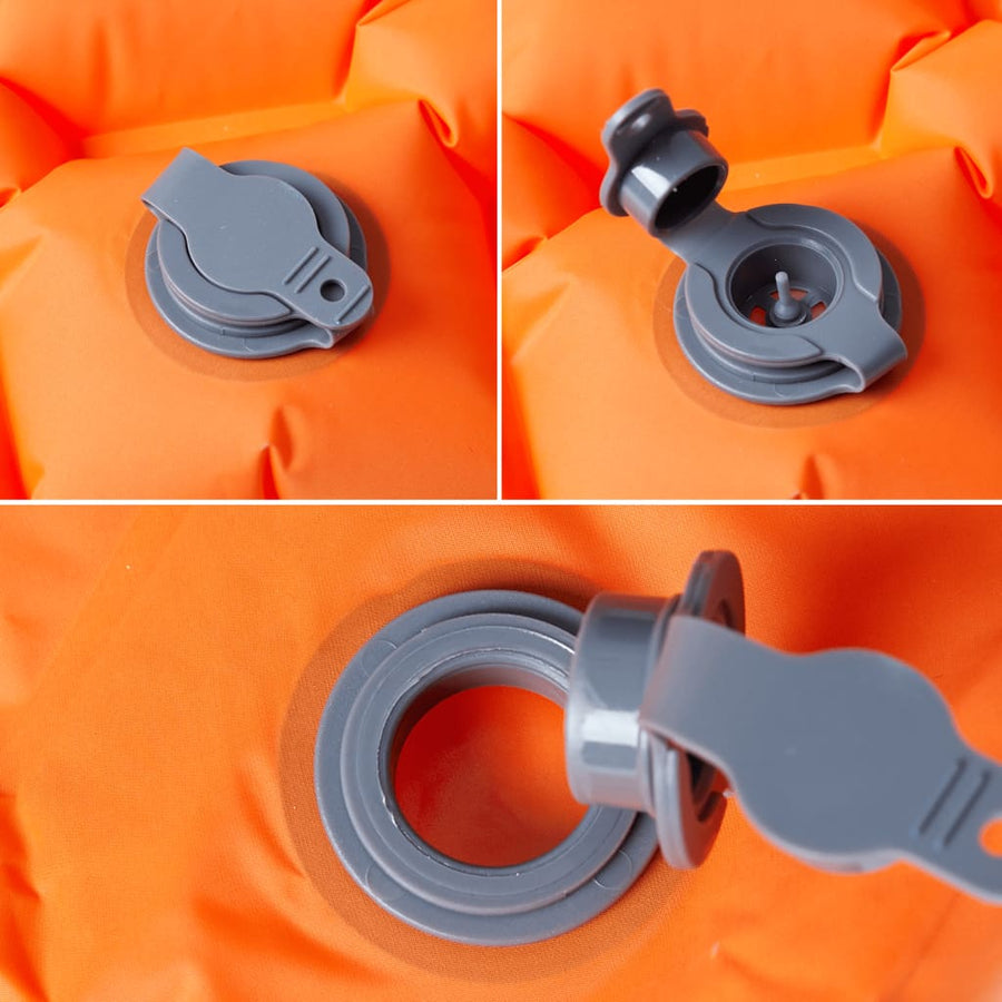 Kampeermatras opblaasbaar 190x58x6 cm oranje