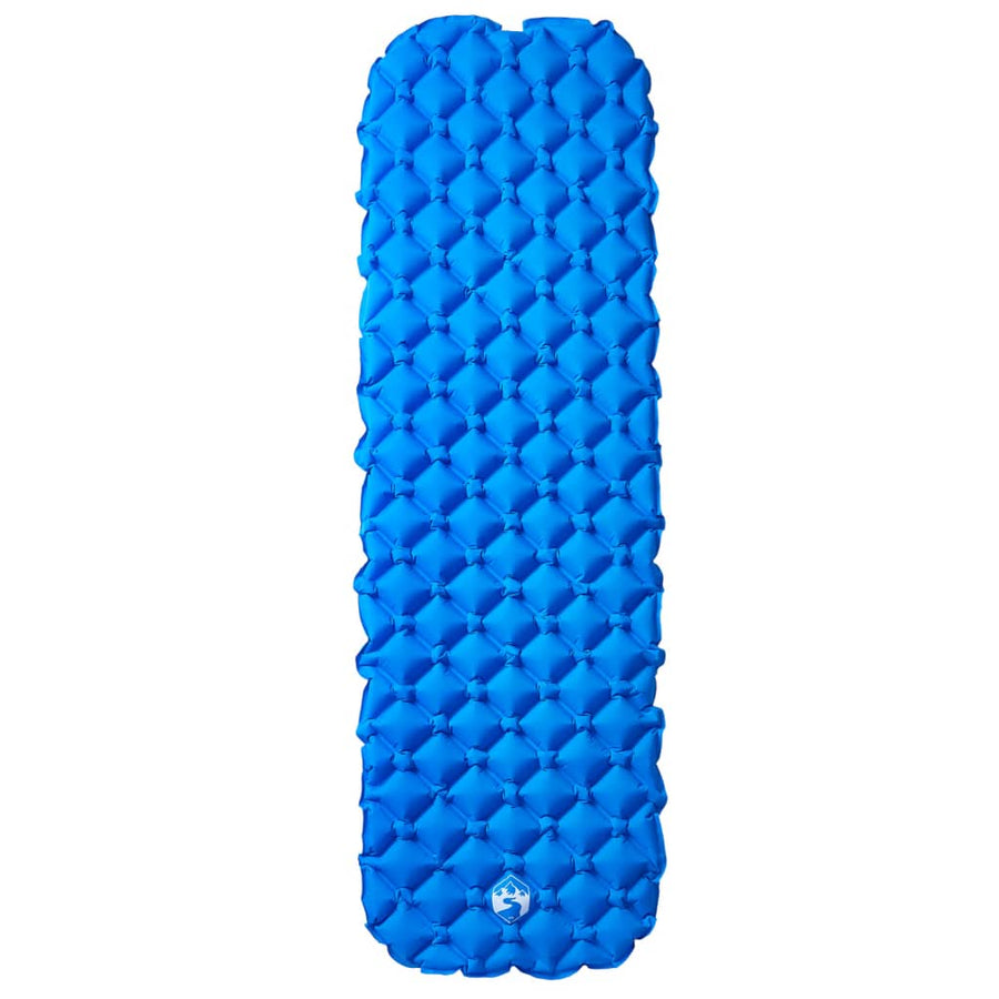Kampeermatras opblaasbaar 190x58x6 cm blauw