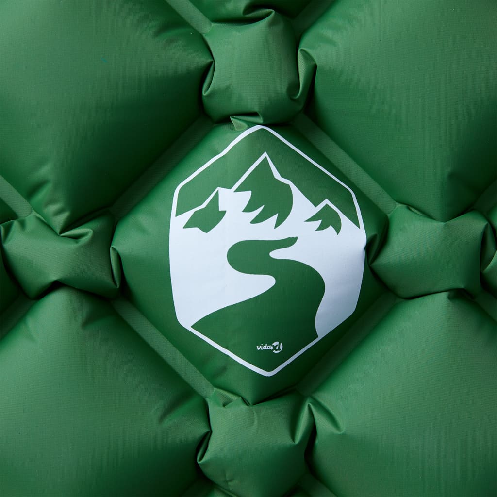 Kampeermatras opblaasbaar 190x58x6 cm 1- persoons groen