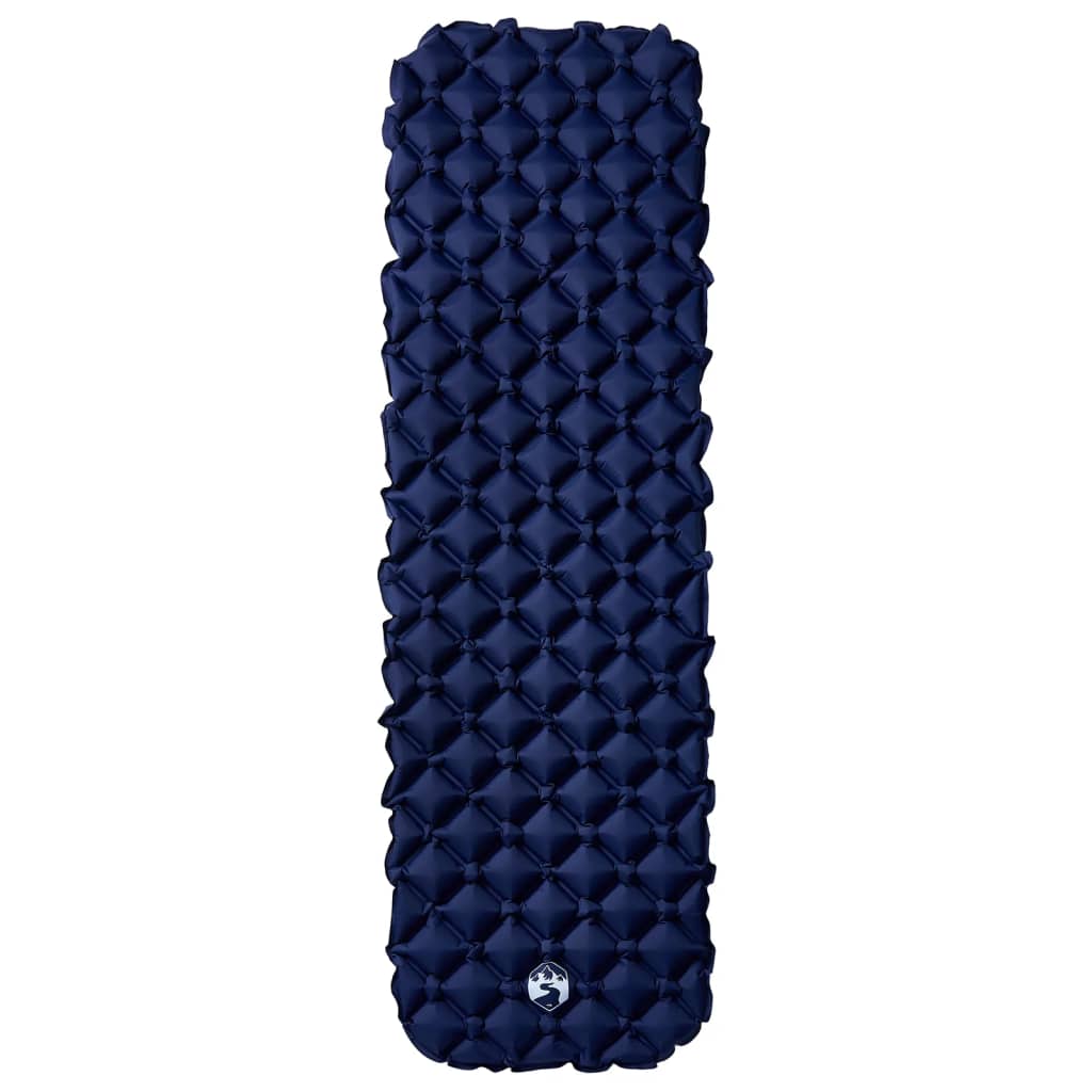 Kampeermatras opblaasbaar 190x58x6 cm marineblauw