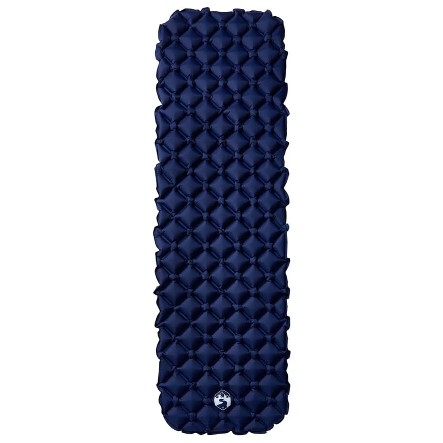 Kampeermatras opblaasbaar 190x58x6 cm marineblauw