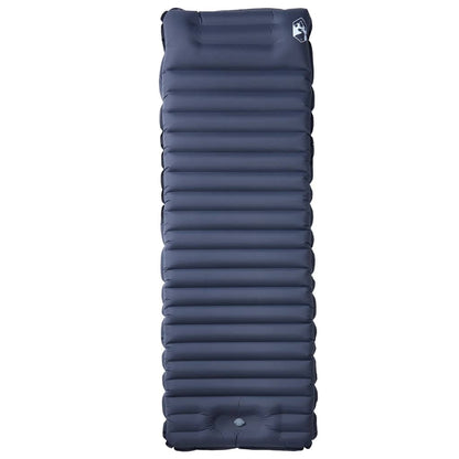 Kampeermatras met geïntegreerd kussen zelfopblazend grijs