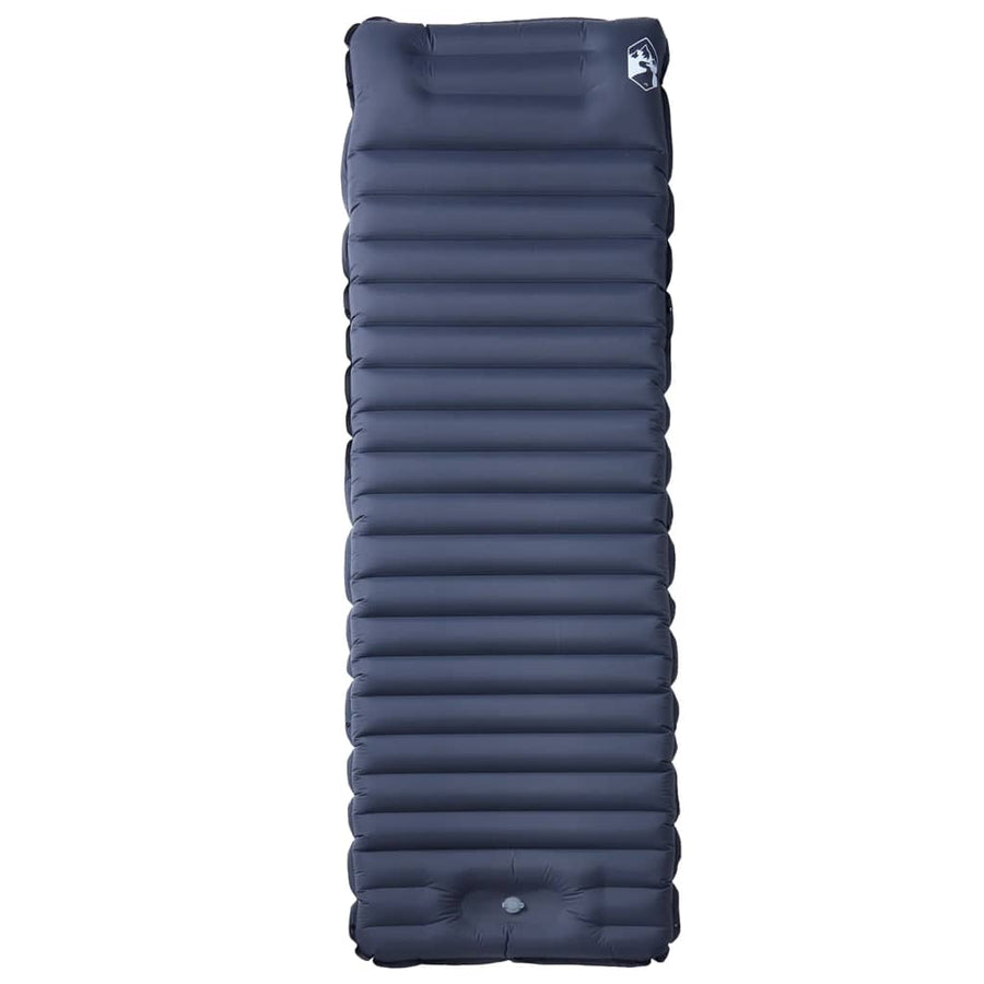 Kampeermatras met geïntegreerd kussen zelfopblazend grijs