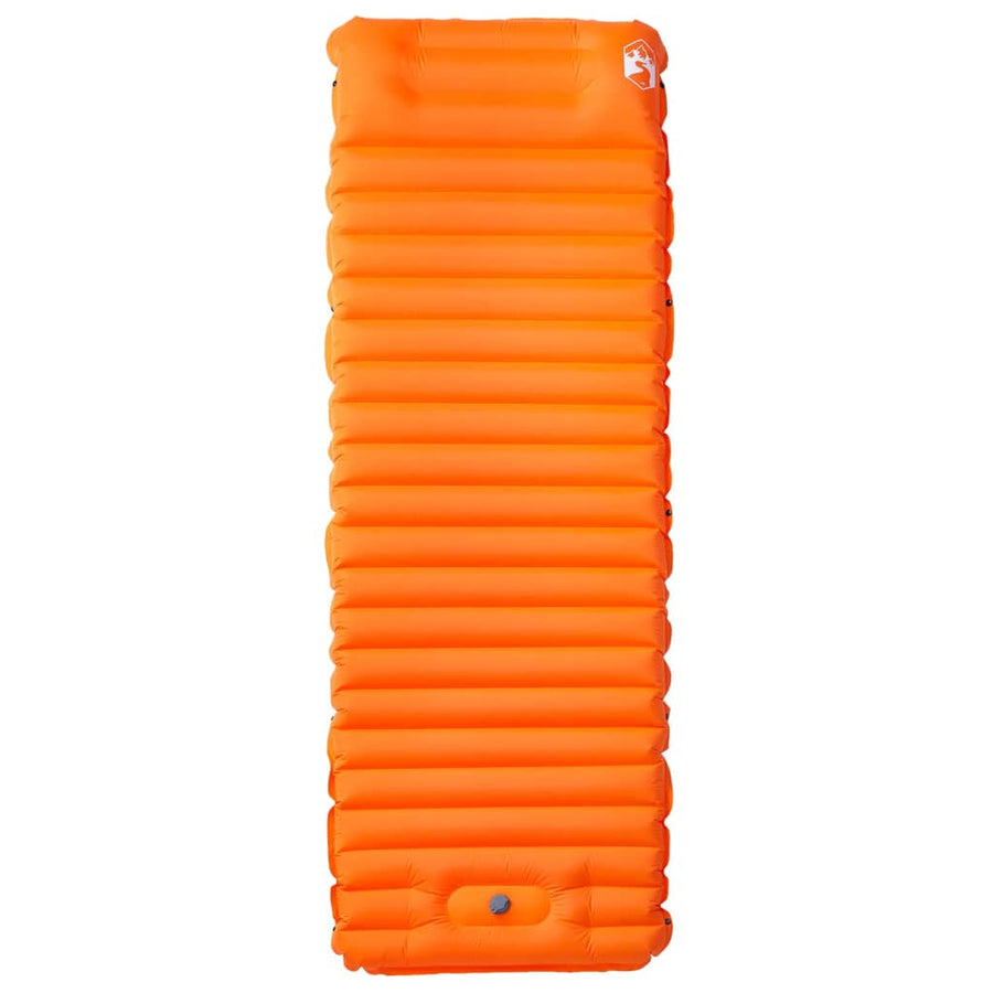 Kampeermatras met geïntegreerd kussen zelfopblazend oranje
