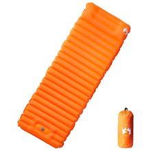Kampeermatras met geïntegreerd kussen zelfopblazend oranje