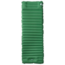 Kampeermatras met geïntegreerd kussen zelfopblazend groen