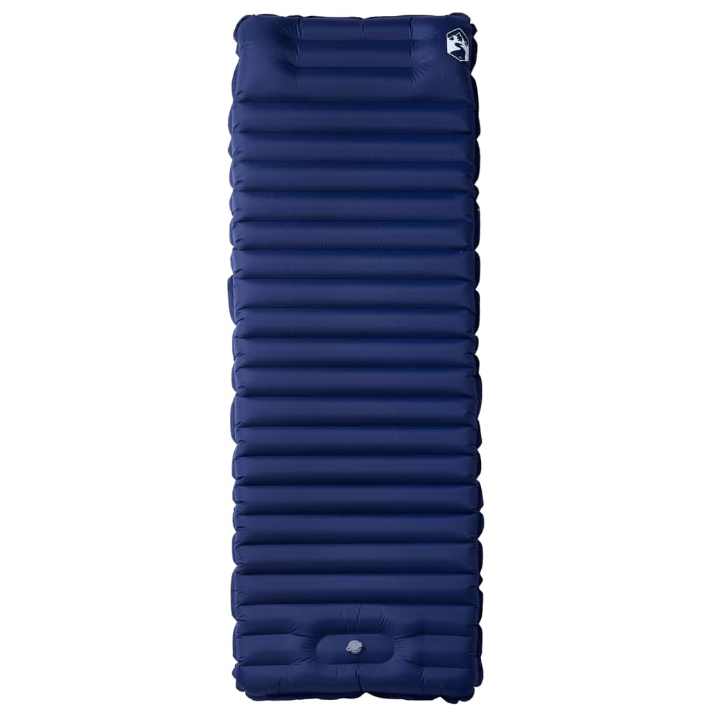 Kampeermatras Met Kussen Zelfopblazend 1-Persoons Marineblauw