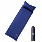 Self-inflating camping mattress with pillow 1-person navy blue