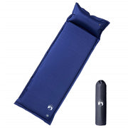 Kampeermatras zelfopblazend 1-persoons marineblauw 190x64x3 cm