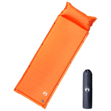 Kampeermatras met geïntegreerd kussen zelfopblazend oranje