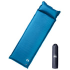 Self-inflating camping mattress with pillow 1-person turquoise