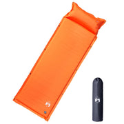 Kampeermatras zelfopblazend 1-persoons oranje 190x64x7 cm