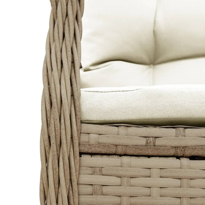 7-delige Tuinset met kussens poly rattan beige