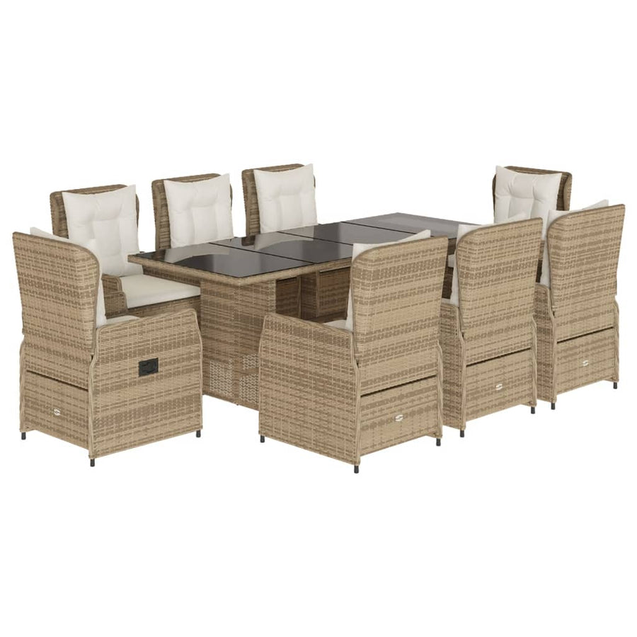 9-Delige Tuinset Met Kussens Poly Rattan 8
