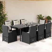9-Delige Tuinset Poly Rattan 8 200 x 100 x 74 cm Zwart