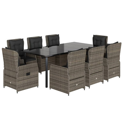 9-Delige Tuinset Met Kussens Poly Rattan 8