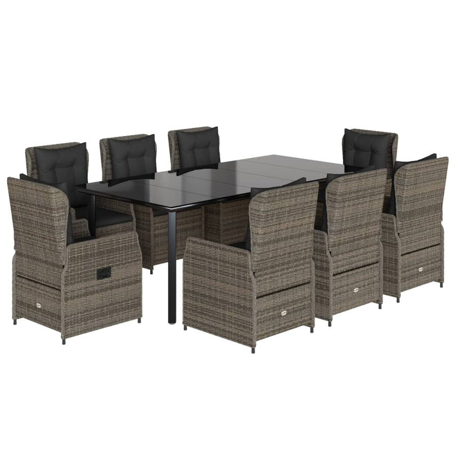 9-Delige Tuinset Met Kussens Poly Rattan 8
