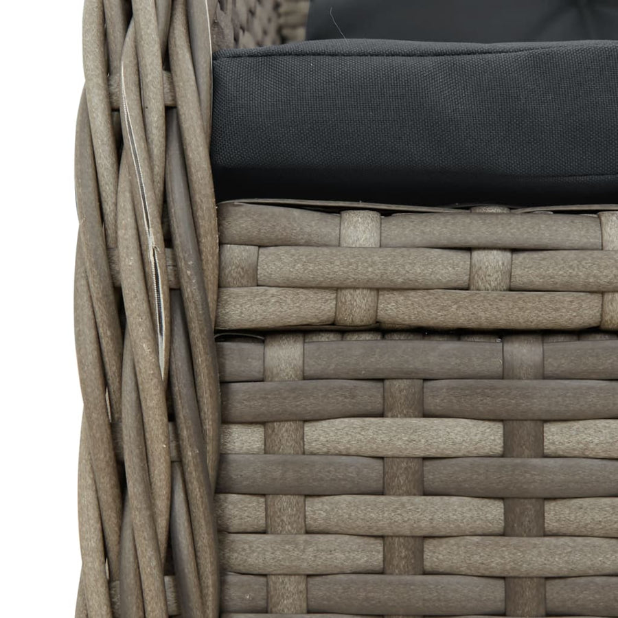 9-Delige Tuinset Met Kussens Poly Rattan 8