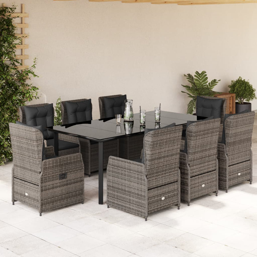 9-Delige Tuinset Met Kussens Poly Rattan 8