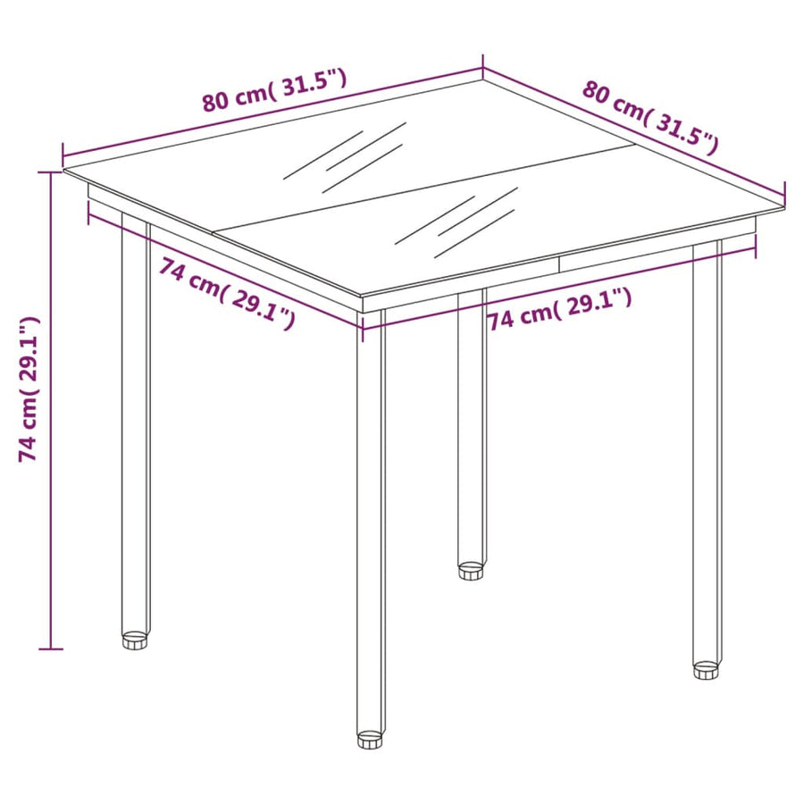3-delige Tuinset met kussens poly rattan beige