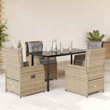 5-Delige Tuinset Met Kussens Poly Rattan 4 140 x 70 x 74 cm beige en lichtgrijs