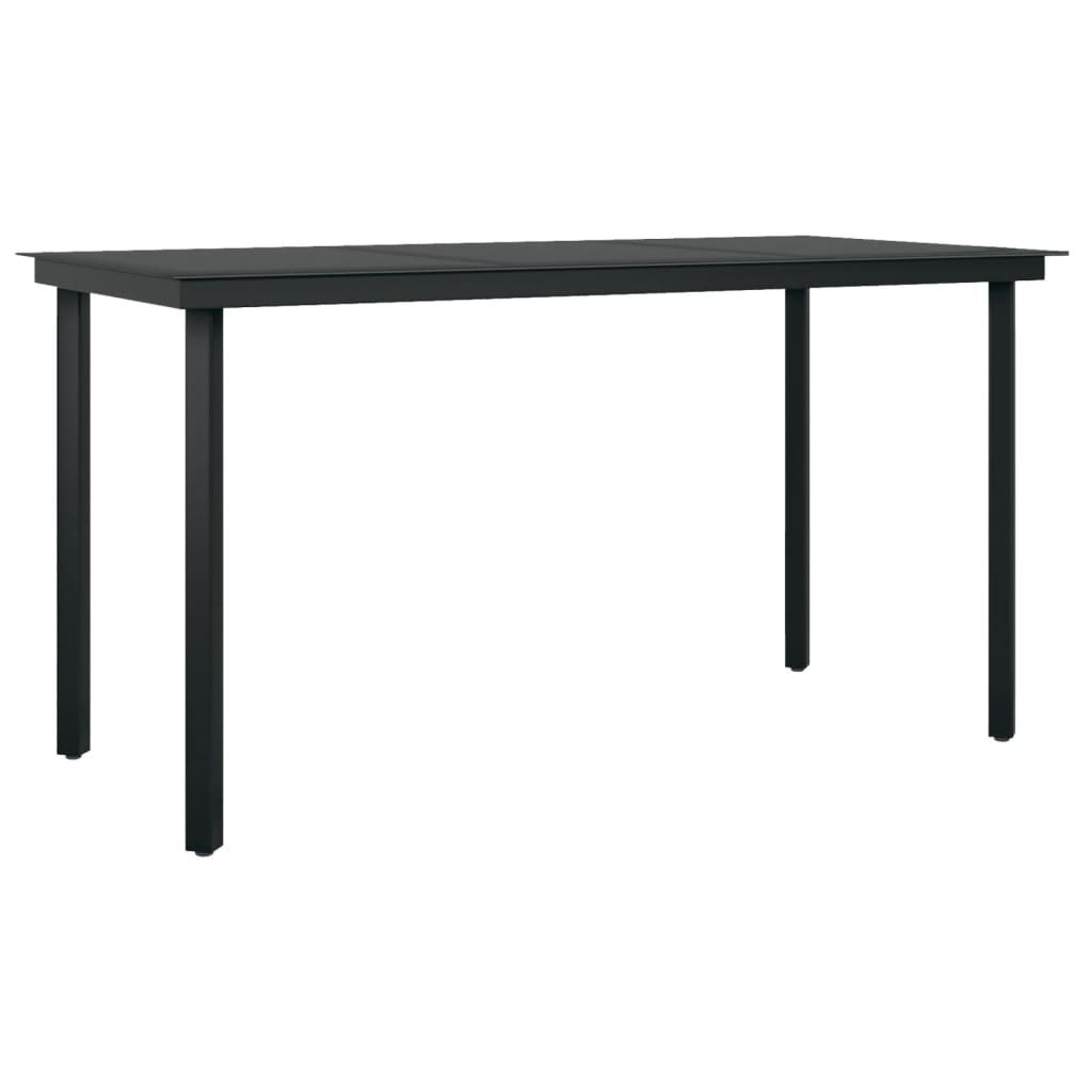 5-delige Tuinset met kussens poly rattan zwart