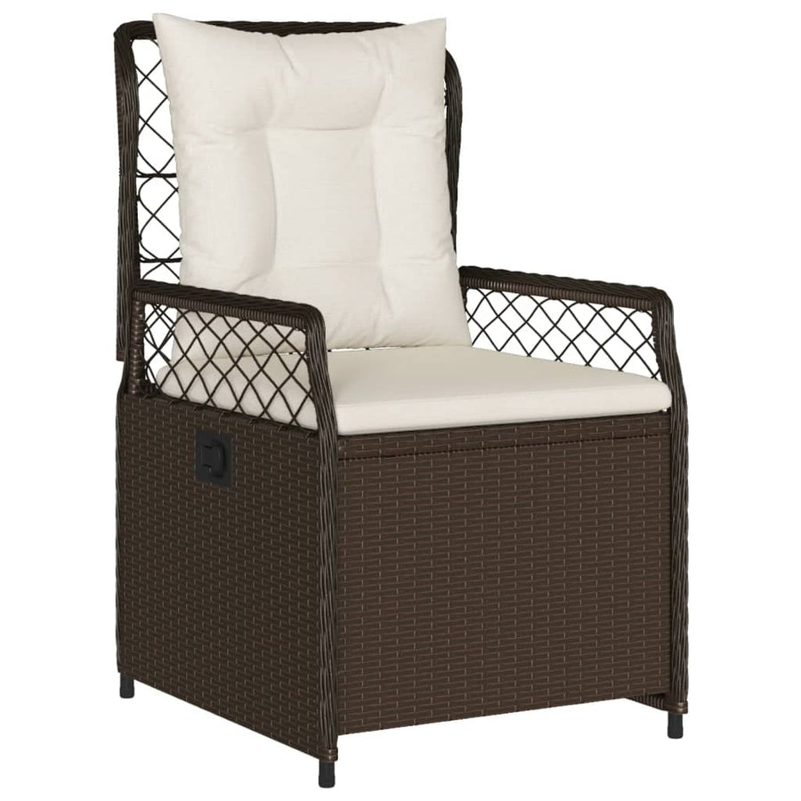 7-Delige Tuinset Met Kussens Poly Rattan 6 200 x 100 x 74 cm Bruin