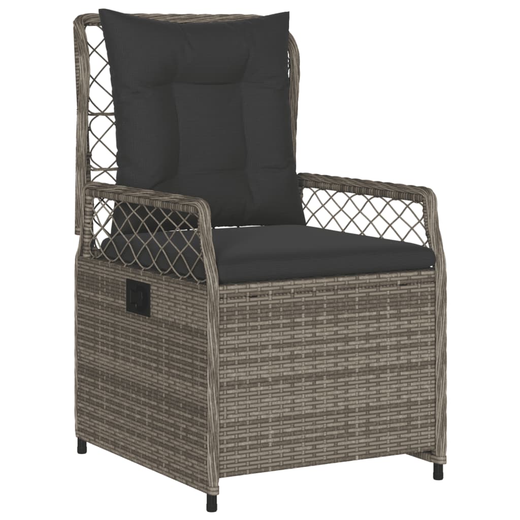 5-Delige Tuinset Met Kussens Poly Rattan 4 140 x 70 x 74 cm Grijs