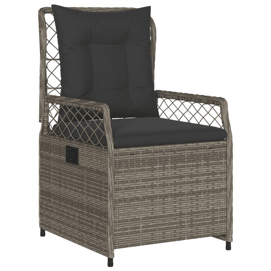 5-Delige Tuinset Met Kussens Poly Rattan 4 140 x 70 x 74 cm Grijs