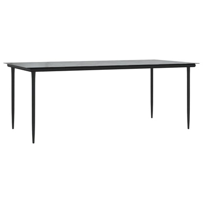 9-Delige Tuinset Met Kussens Poly Rattan 8 200 x 100 x 74 cm Grijs