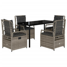5-Delige Tuinset Met Kussens Poly Rattan 4 140 x 70 x 74 cm Grijs