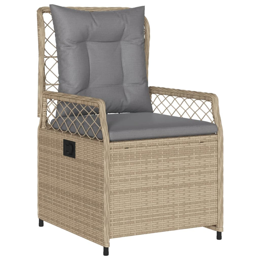 9-Delige Tuinset Met Kussens Poly Rattan 8 200 x 100 x 74 cm Beige