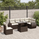 Loungeset 7-delig poly rattan bruin