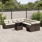 Loungeset 11-delig poly rattan bruin