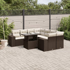 Loungeset 9-delig poly rattan bruin
