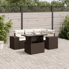 Loungeset 5-delig poly rattan bruin