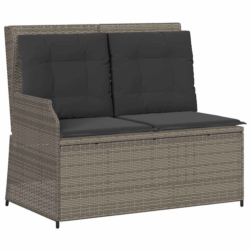 3-Delige Loungeset Met Kussens Poly Rattan 1 Grijs