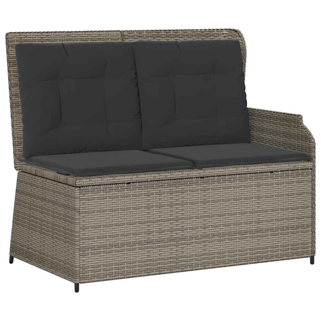 3-Delige Loungeset Met Kussens Poly Rattan 1 Grijs